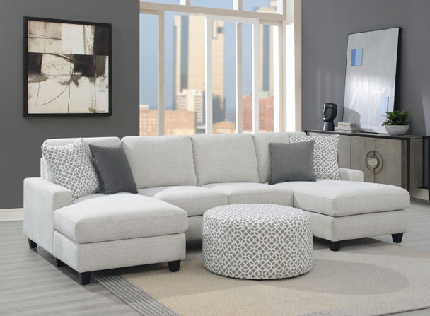 Ranger - Round Ottoman - Gray Ranger - Round Ottoman - Gray