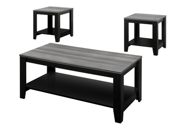 Table Set, Coffee, End, Side, Accent For Living Room Transitional (Set of 3) - Black