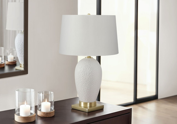 Lighting, Table Lamp, Ceramic, Transitional - White Lighting, Table Lamp, Ceramic, Transitional - White