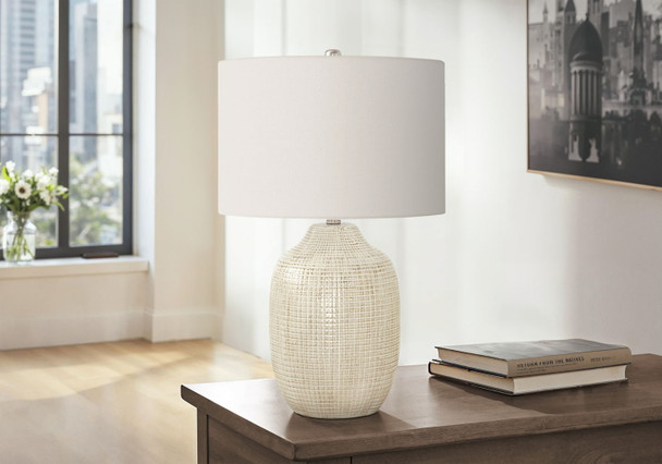 Table Lamp, Lighting, Ceramic, Contemporary - Cream Table Lamp, Lighting, Ceramic, Contemporary - Cream