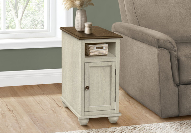Accent End Table, Storage, Traditional - White Accent End Table, Storage, Traditional - White