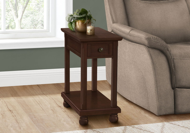 Accent End Table, Storage Drawer, Traditional - Espresso Accent End Table, Storage Drawer, Traditional - Espresso