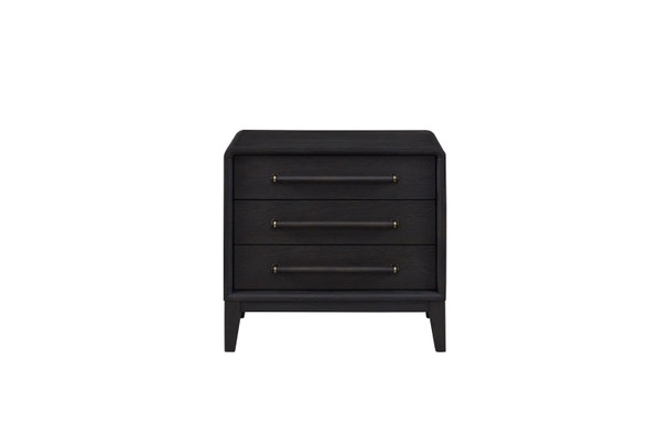 3 Drawer Nightstand With USB - Black 3 Drawer Nightstand With USB - Black