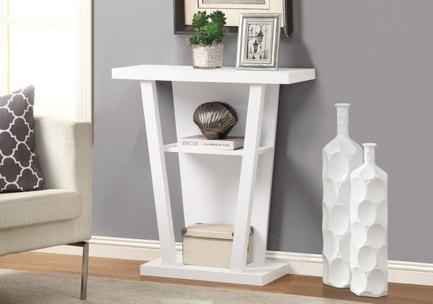 Console Accent Table Narrow For Living Room - White Console Accent Table Narrow For Living Room - White