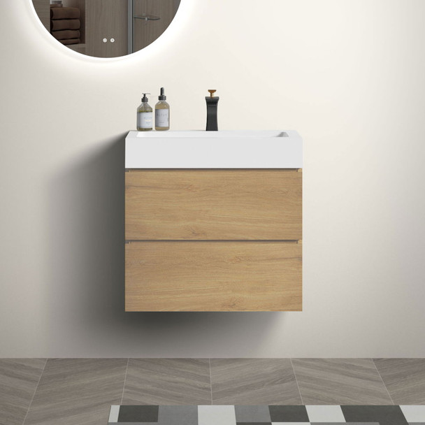 Alice - Bathroom Vanity With Sink, Large Storage Wall Mounted Floating Bathroom Vanity For Modern Bathroom