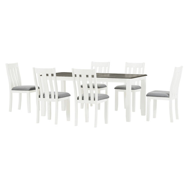 Dining Table Set Retro Style With Extendable Table And Upholstered Chairs Dining Table Set Retro Style With Extendable Table And Upholstered Chairs