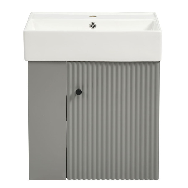 Modern Floating Bathroom Vanity With Ceramic Basin Perfect For Small Bathrooms Modern Floating Bathroom Vanity With Ceramic Basin Perfect For Small Bathrooms