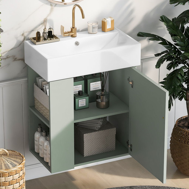 Modern Floating Bathroom Vanity With Ceramic Basin Perfect For Small Bathrooms Modern Floating Bathroom Vanity With Ceramic Basin Perfect For Small Bathrooms