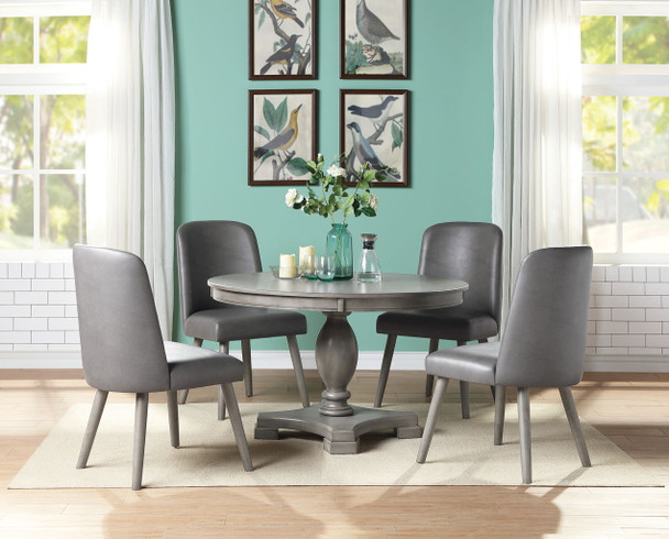 Waylon - 5 Pieces Dining Room Set - Gray / Oak Waylon - 5 Pieces Dining Room Set - Gray / Oak