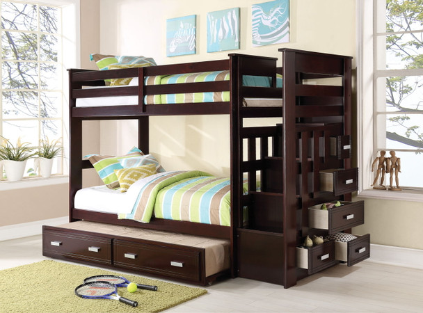 Allentown - Twin / Twin Bunk Bed With Trundle Storage - Espresso Allentown - Twin / Twin Bunk Bed With Trundle Storage - Espresso