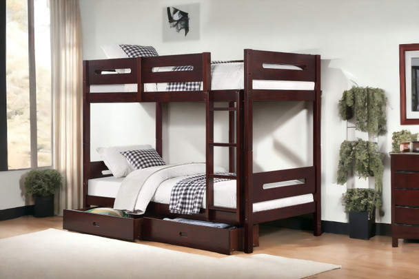 Nissa - Twin Twin Bunk Bed - Espresso Nissa - Twin Twin Bunk Bed - Espresso