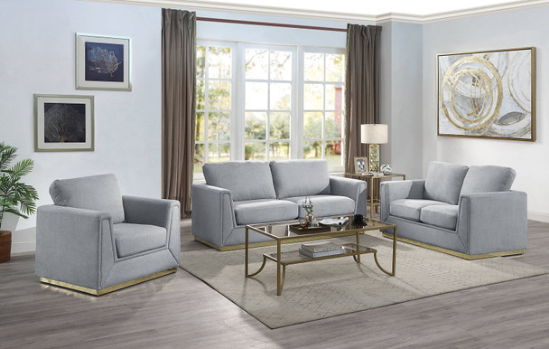 Valin - 3 Piece Living Room Set Meeting Room And Small Apartment Sofa Loveseat Chair - Gray Valin - 3 Piece Living Room Set Meeting Room And Small Apartment Sofa Loveseat Chair - Gray