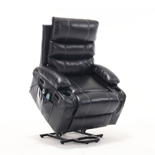 Large Size Electric Power Lift Recliner Chair Sofa For Elderly, 8 Point Vibration Massage And Lumber Heat, Remote Control, Side Pockets And Cup Holders Large Size Electric Power Lift Recliner Chair Sofa For Elderly, 8 Point Vibration Massage And Lumber Heat, Remote Control, Side Pockets And Cup Holders