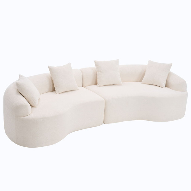 4 Seater Sofa With Chenille Fabric, 30D, 60 Hardness Full Sponge, 4 Pillow For Living Room, Home Furniture Sleeper Sectional Sofa For Apartment 4 Seater Sofa With Chenille Fabric, 30D, 60 Hardness Full Sponge, 4 Pillow For Living Room, Home Furniture Sleeper Sectional Sofa For Apartment