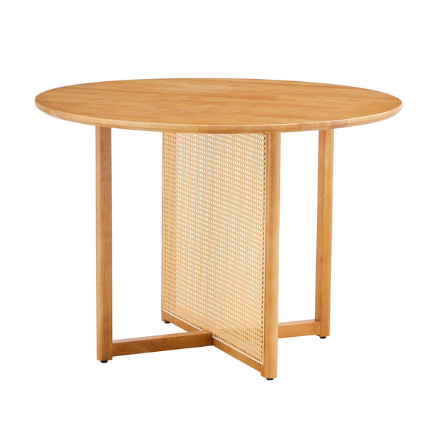 Chinese Countryside Retro Solid Wood Round Table, Simple Modern Imitation Rattan Table - Wood Chinese Countryside Retro Solid Wood Round Table, Simple Modern Imitation Rattan Table - Wood