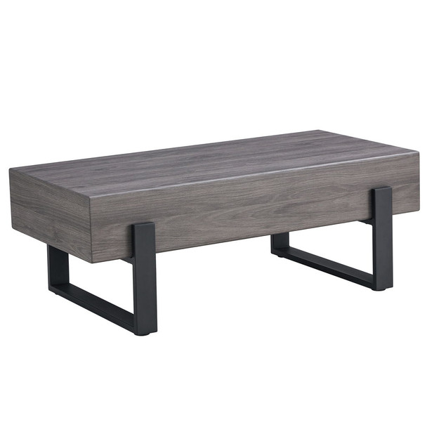 Rustic Coffee Table With Metal Legs