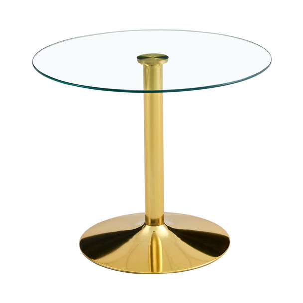 Modern Minimalist Round Dining Table With Glass Top Modern Minimalist Round Dining Table With Glass Top