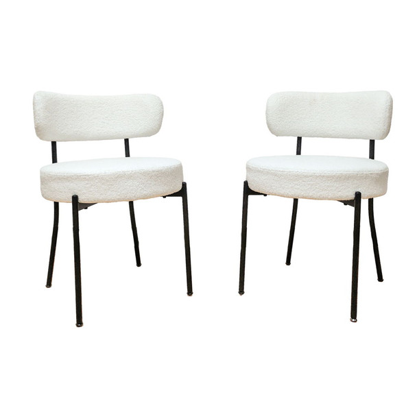 Mid-Century Modern Dining Chair With Curved Backrest