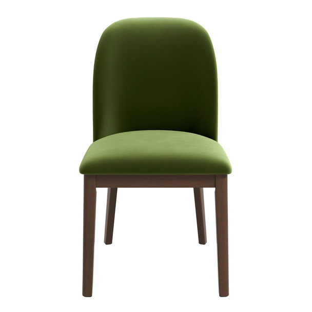 Kaitlyn - Dining Chair (Set of 2) - Brown / Light Green / Olive Green