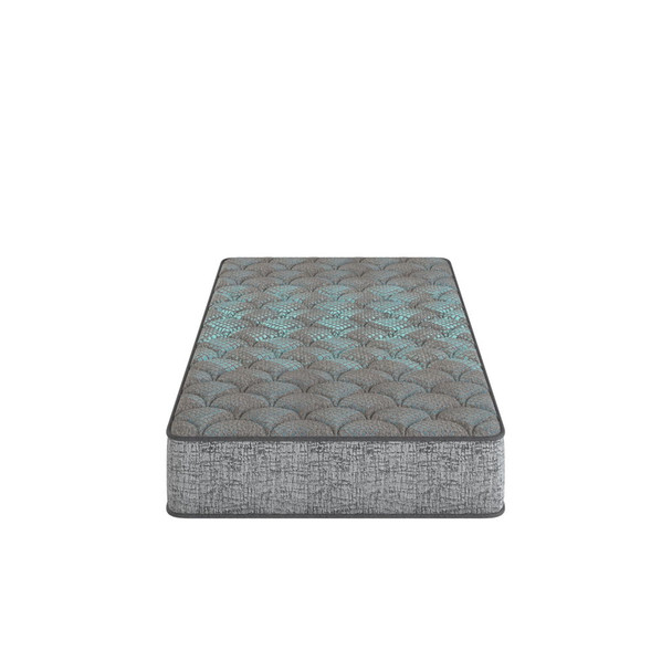Comfort Care - 13" Twin Size Hybrid Mattress, Firm Comfort - Gray / Blue