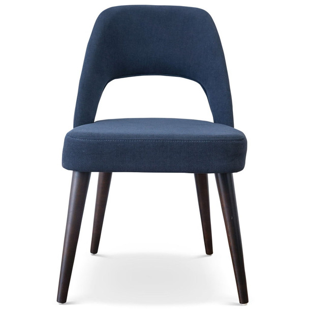 Juliana - Mid-Century Modern Dining Chair (Set of 2) - Black / Navy Blue