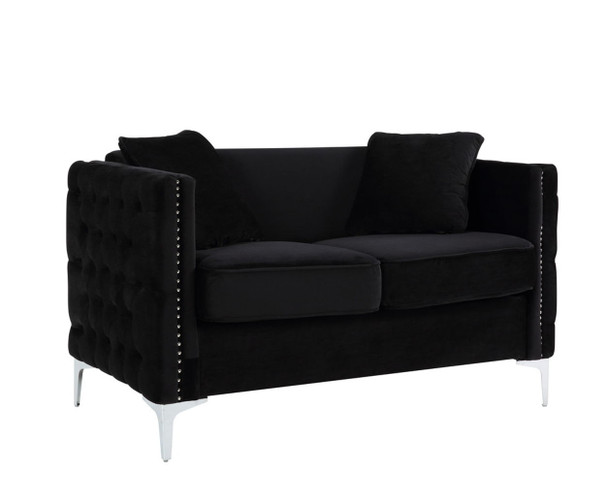 Bayberry - Loveseat With 2 Pillows - Black