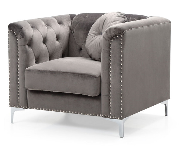 Elegant Contemporary Chair - Dark Gray