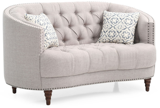 Elegant Loveseat For Cozy Spaces - Light Gray
