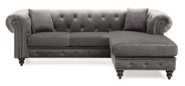 Nola - Sofa Chaise - Dark Gray