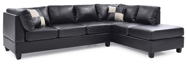 Malone - Sectional - Black