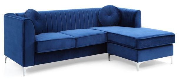 Delray - Sofa Chaise - Navy Blue