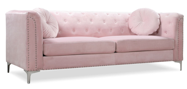 Elegant Contemporary Sofa - Pink