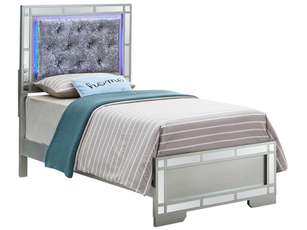 Madison - Twin Bed - Silver Champagne