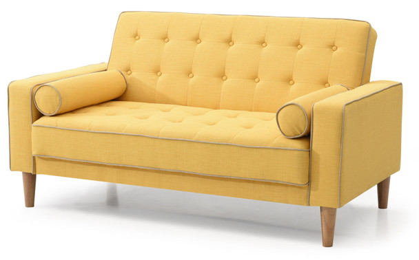 Vibrant Contemporary Loveseat Bed - Yellow