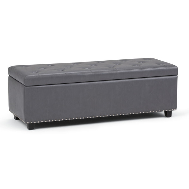 Hamilton - Storage Ottoman - Stone Gray
