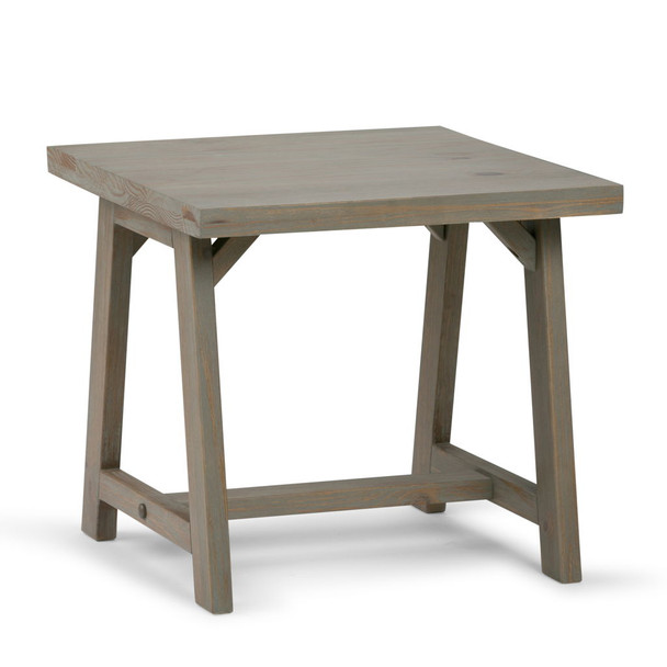 Sawhorse - End Table - Distressed Gray