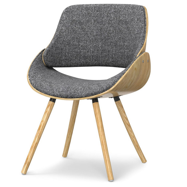 Malden - Bentwood Dining Chair With Wood Back - Gray / Light Brown