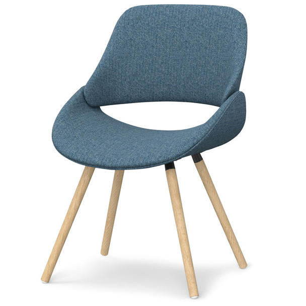 Malden - Bentwood Dining Chair - Denim Blue / Light Brown