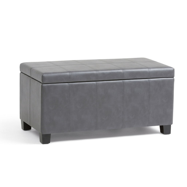 Dover - Storage Ottoman Bench - Stone Gray