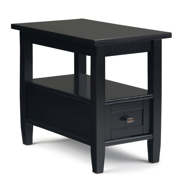 Warm Shaker - Narrow Side Table - Black