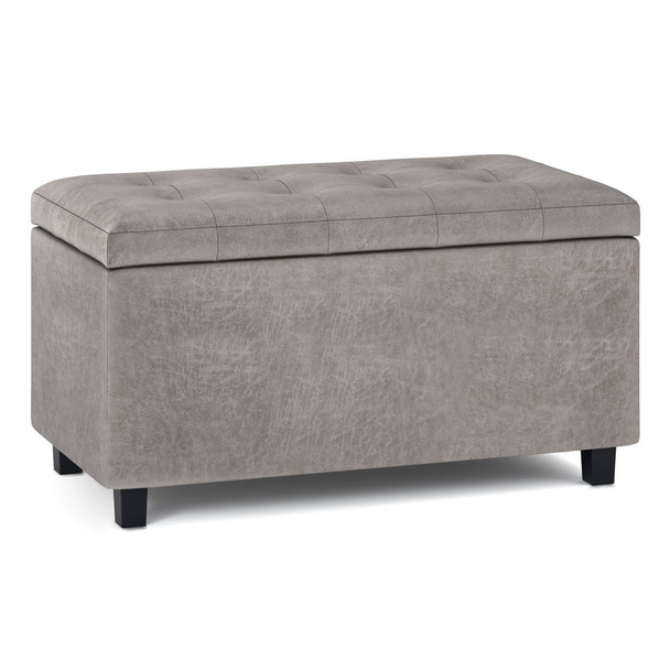 Cosmopolitan - Storage Ottoman - Distressed Gray Taupe
