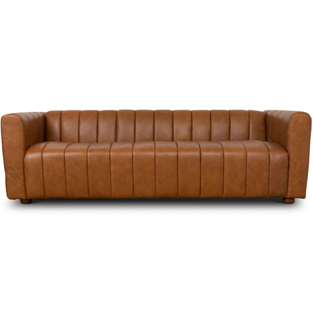 Elrosa - Channel Tufted Sofa - Brown