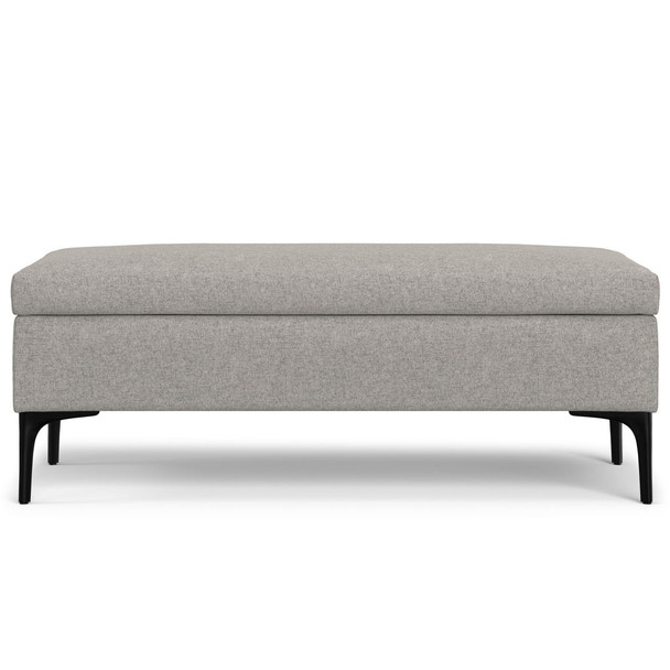 Rebecca - Large Coffee Table Storage Ottoman With Lift Up Lid - Gray