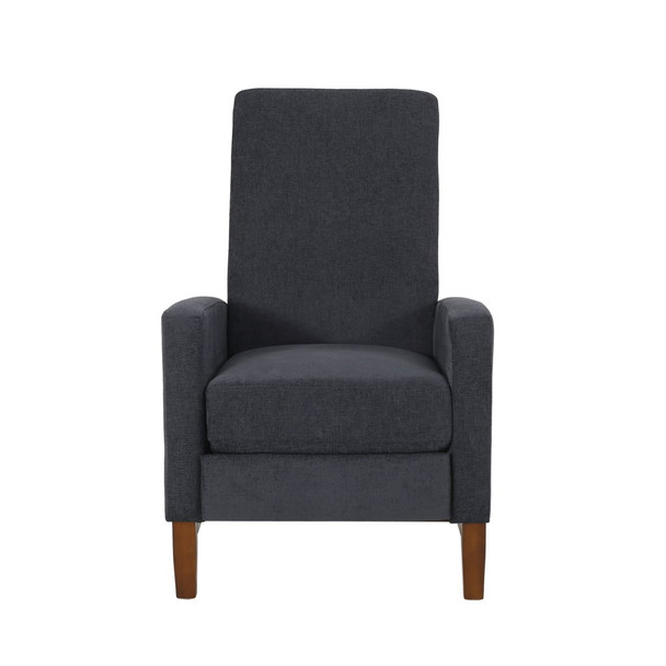 Wide Hand Manual Club Recliner - Charcoal