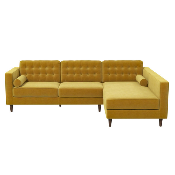 Christian - Sectional Sofa Right Facing - Dark Yellow