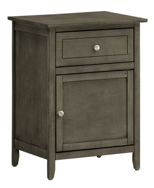 Chic Transitional Nightstand - Gray