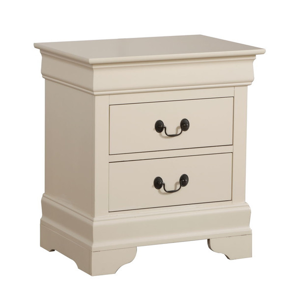 Louis Phillipe - Elegant Traditional Nightstand - Beige