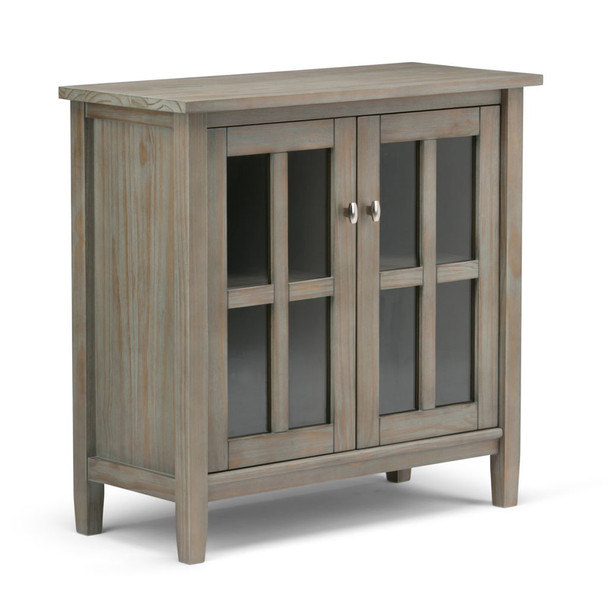 Warm Shaker - Low Storage Cabinet - Distressed Gray