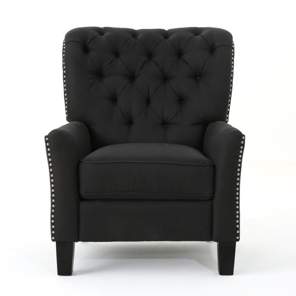 Modern Push Back Recliner - Dark Gray