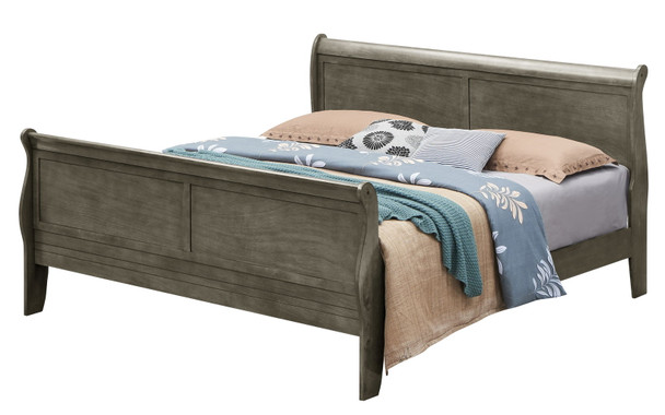 Full Bed Panel Sleigh - Gray